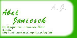 abel janicsek business card